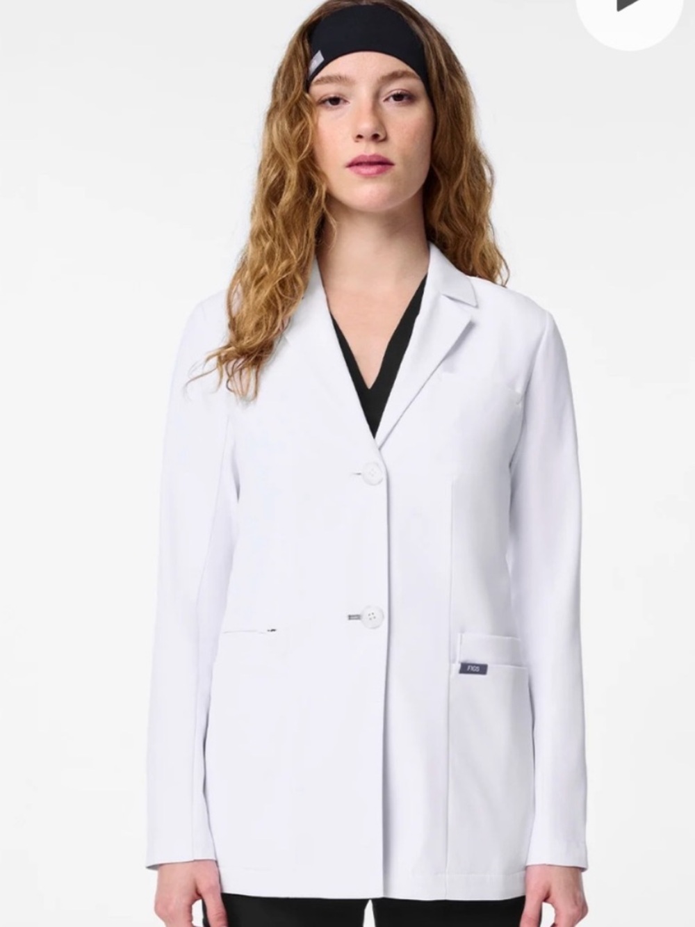 Figs Bellevue Short Slim Lab Coat Size XL